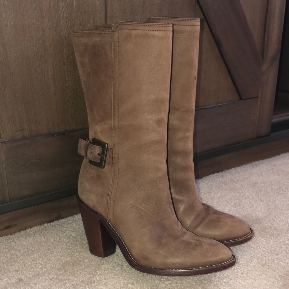 Cole Haan Nike air tan  leather boots 7